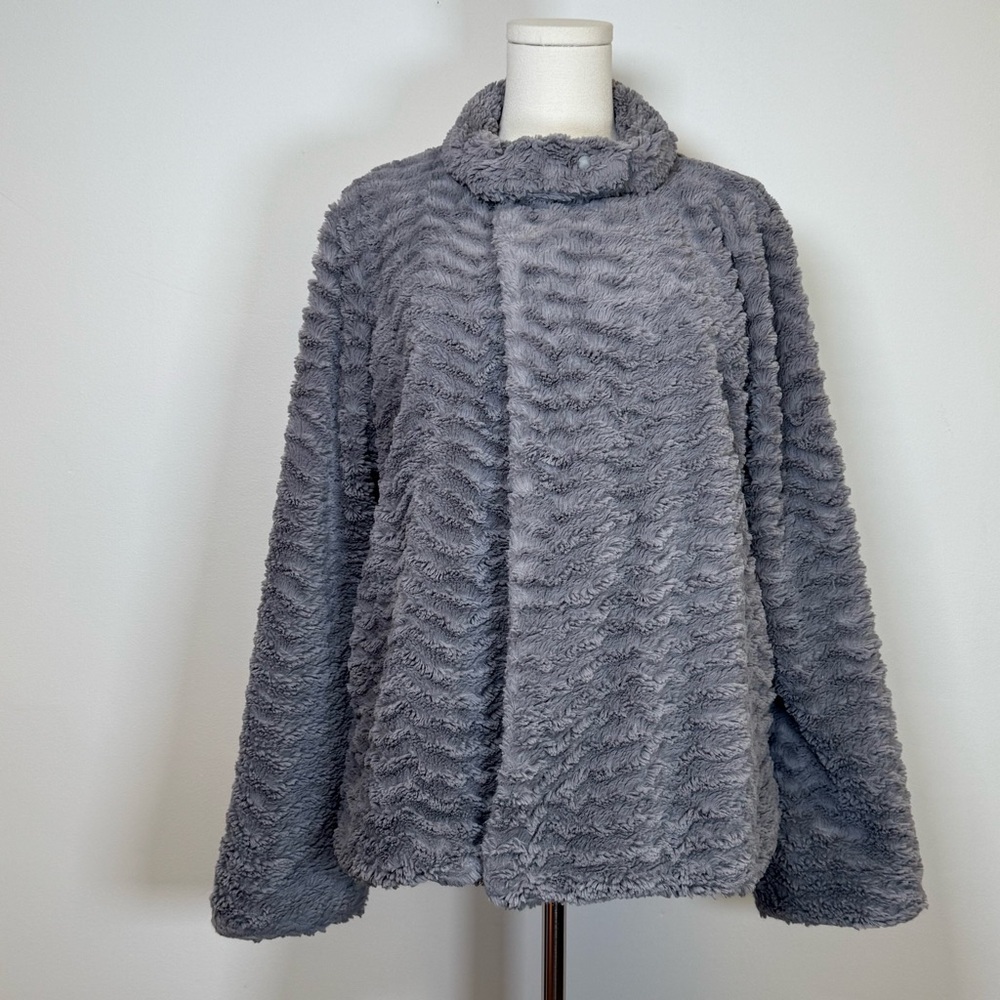 Patagonia ‘Pelage’ Soft Cozy Jacket Asymmetrical Collar Women’s Size Large - Picture 2 of 12